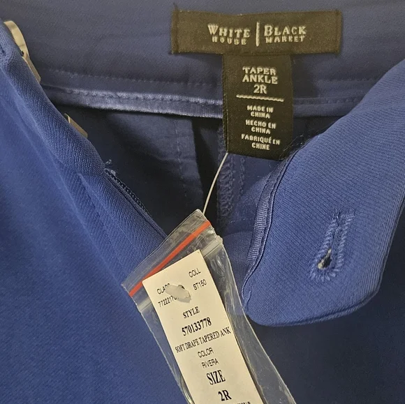 White House Black Market Royal Blue Women Dress Pants - Picture 3 of 4
